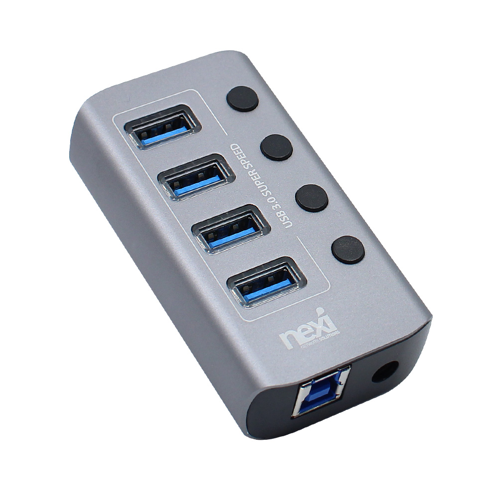 넥시 USB3.0 유전원 허브 4포트 LED 전원 - 상세 이미지 2