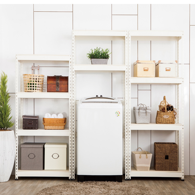 세탁기 선반 드럼 건조기 통돌이 김치냉장고 철제 조립식 앵글 500x300x1500 2단