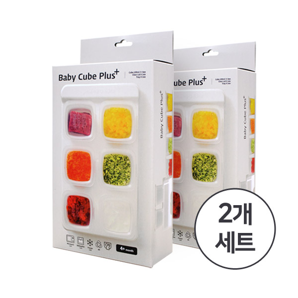맘스트리 베이비큐브 플러스 100ml 이유식큐브 2개 - 상품 이미지