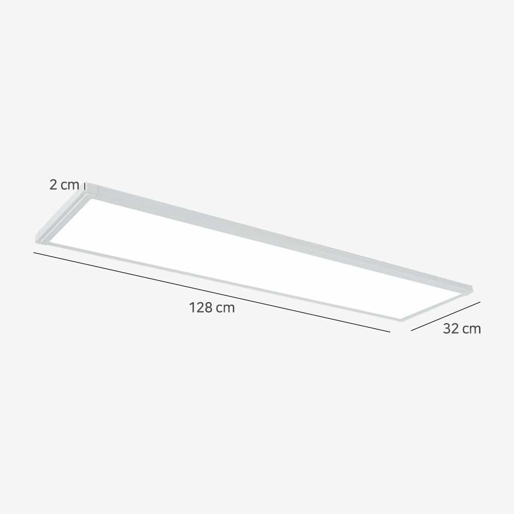 울트라 LED 엣지등 평판조명 1285x320 50W 무타공 주방등 화이트 주광색 하얀빛 320mm - 상세 이미지 4