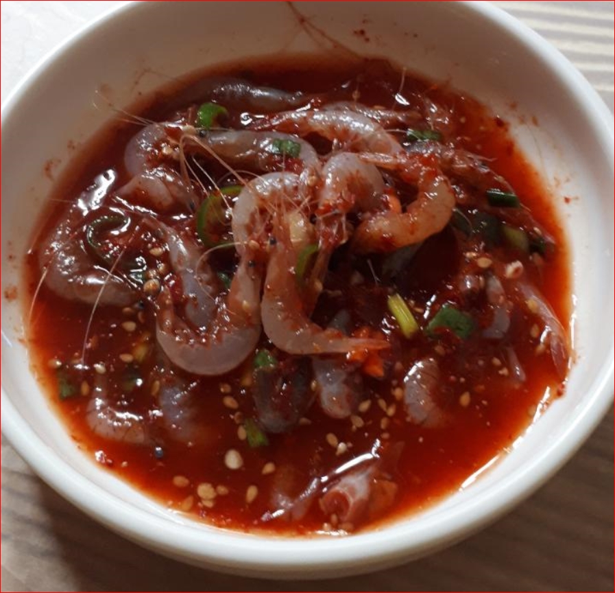 생새우무침 생새우젓 250g 새우양념젓 새우젓 민물새우 토하 새뱅이 밥반찬 - 상세 이미지 3