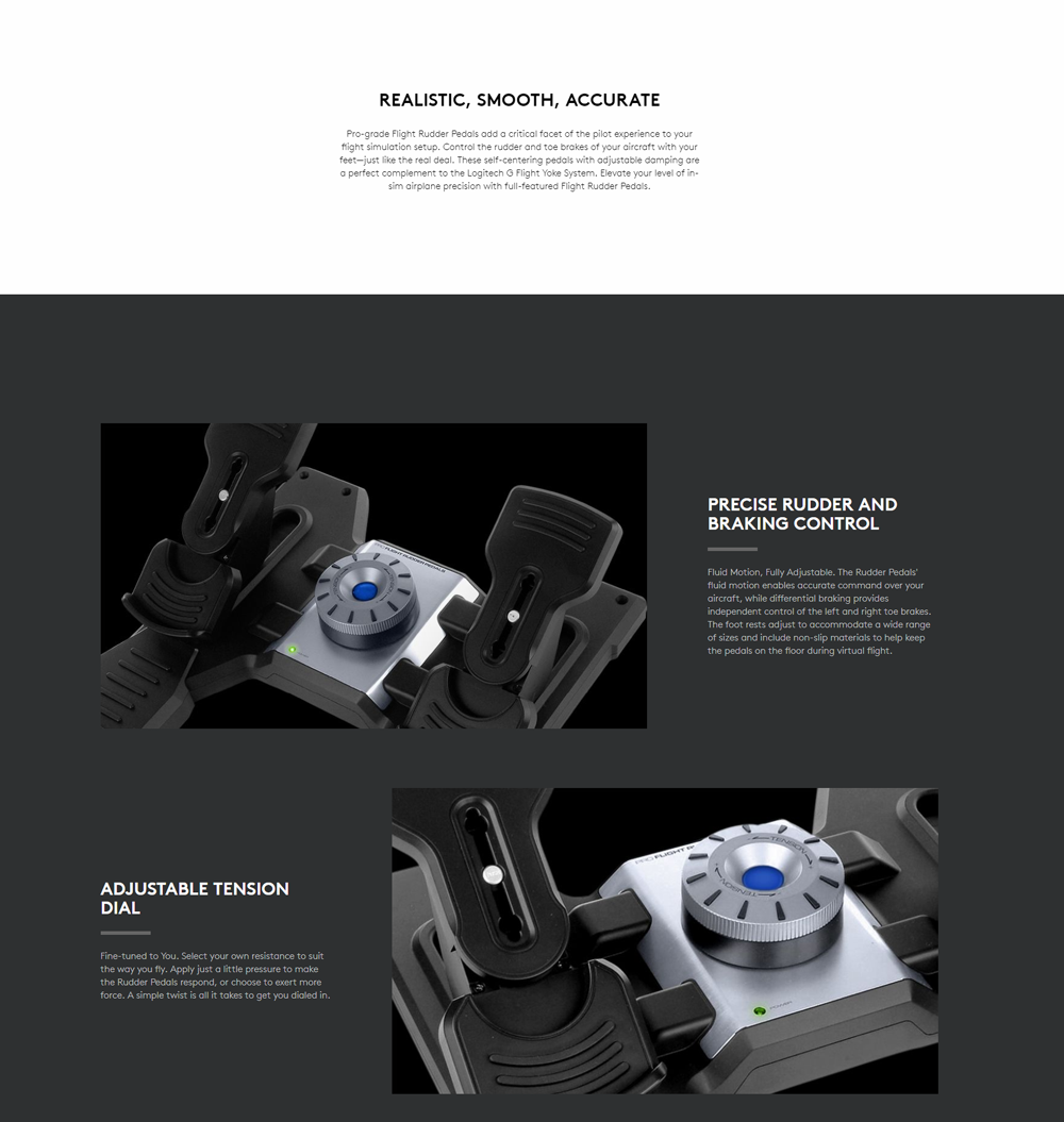 Logitech Saitek PRO Flight Rudder Pedals - AERO SHOP