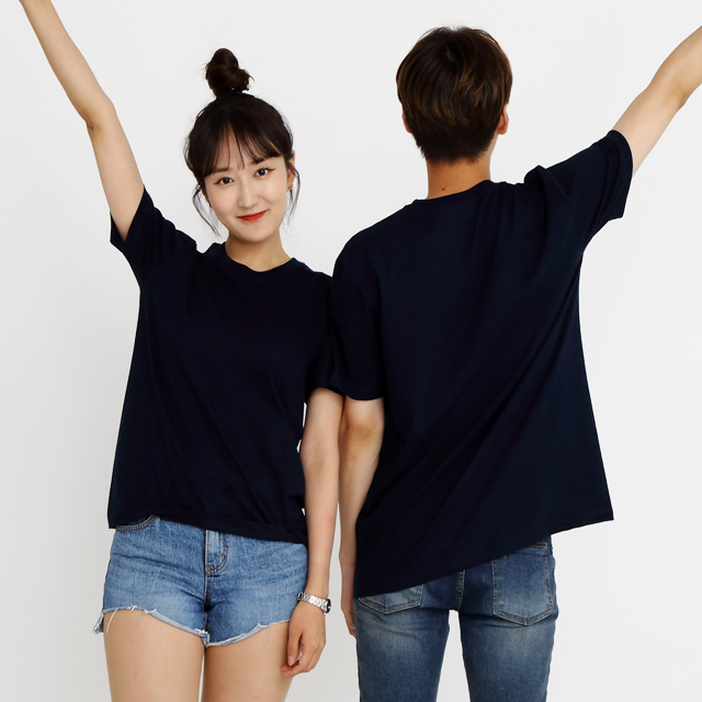 30수라운드면곤색 반팔티셔츠 서빙유니폼 가게티 홀서빙복 식당유니폼 - 상세 이미지 3