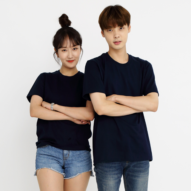 30수라운드면곤색 반팔티셔츠 서빙유니폼 가게티 홀서빙복 식당유니폼 - 상세 이미지 2