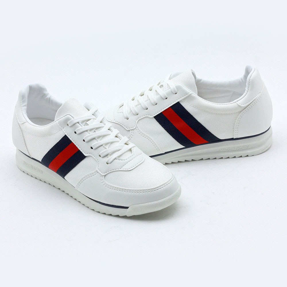 3.5cm 키높이 커플 화이트 스니커즈 이미지 7