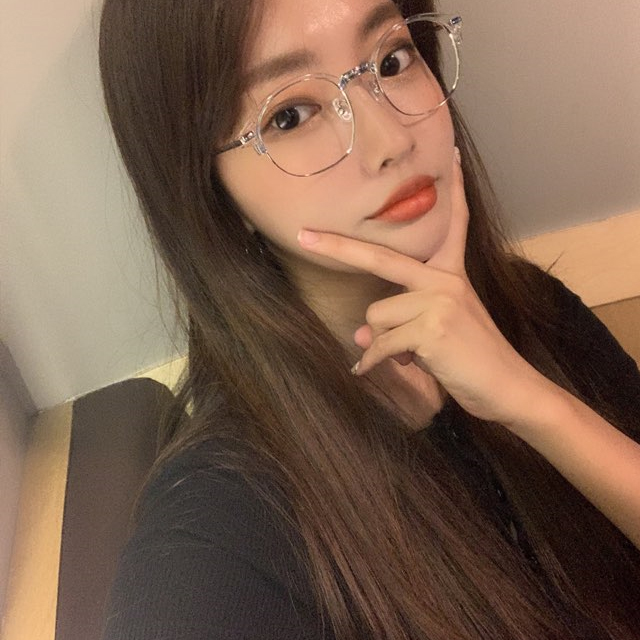 클리어 남자 여자 동글이 투명 안경테 뿔테 하금테 반뿔테안경 - 상세 이미지 5
