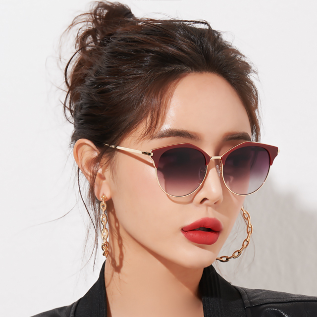 오버사이즈 다각형 캣츠 하금테 여성 남성 자외선차단 선글라스 이미지 4