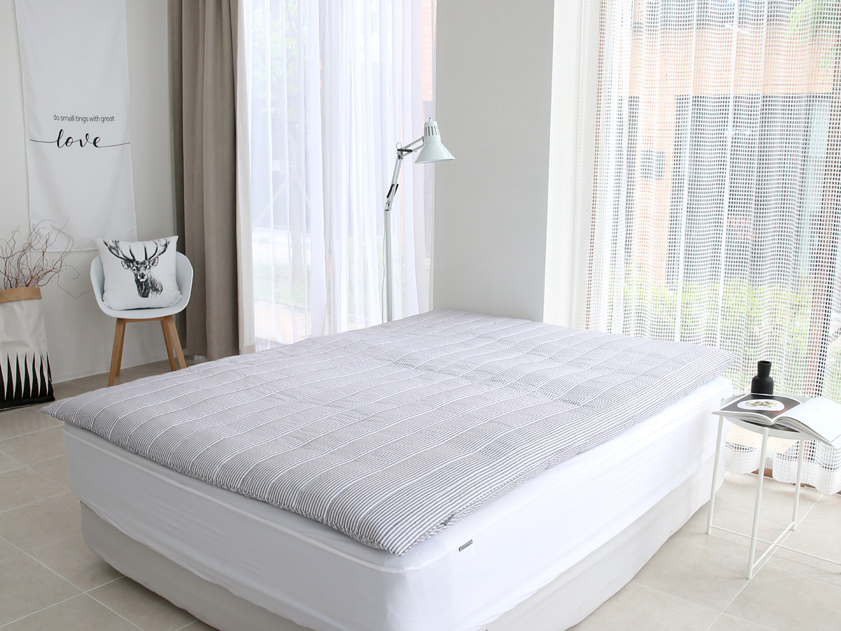 알러지케어 토퍼커버 누빔 침대매트 ( 슈퍼싱글 퀸 ) 손님용이불 온수매트커버