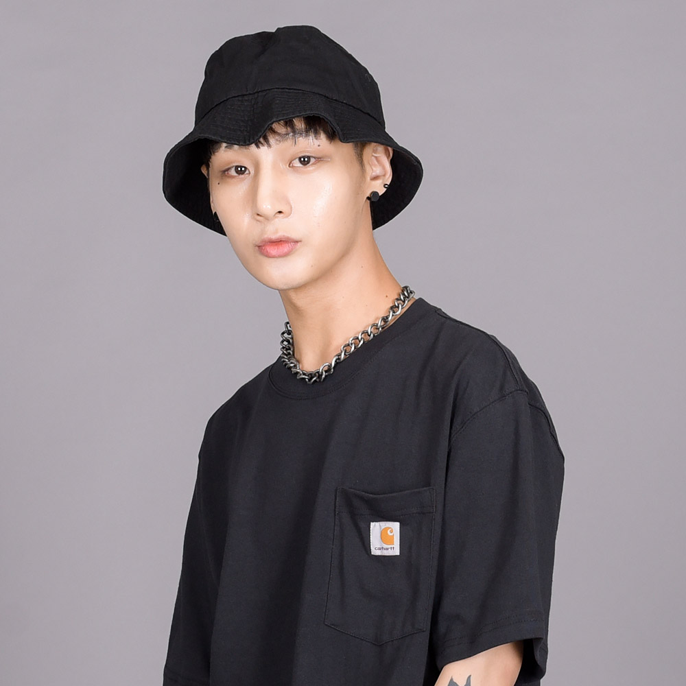데일리 숏 무지 빈티지 벙거지 버킷햇 - 상세 이미지 3
