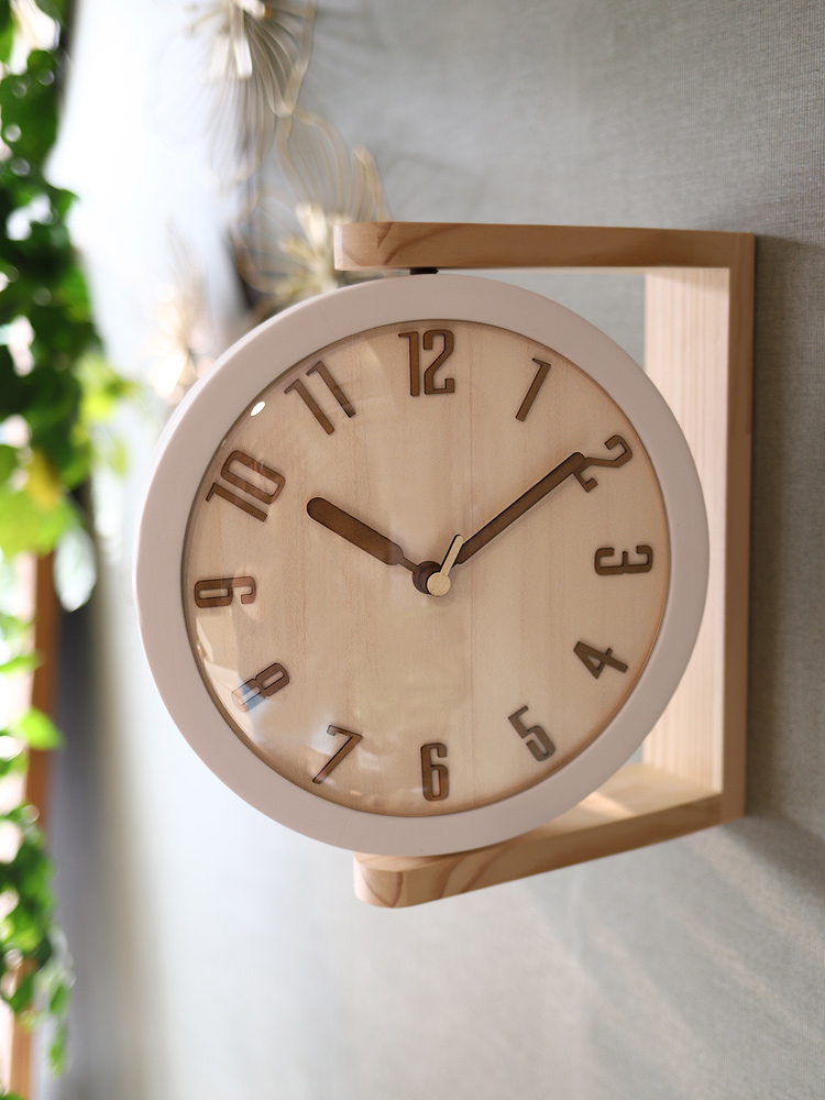 루미아 모노 입체 양면벽시계 S 무소음 벽걸이시계 인테리어