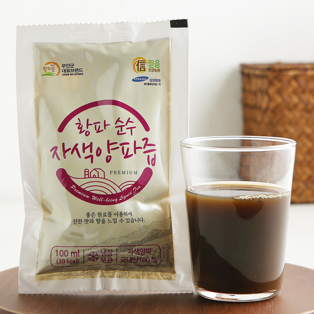 황파 무안 자색양파즙 100ml 30포+30포 - 상세 이미지 3