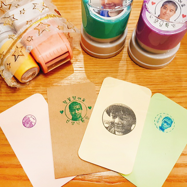 [고해상도]얼굴도장 사진 아기 동물 캐릭터 도장 스탬프 제작 SP15 포토스탬프 제품 이미지