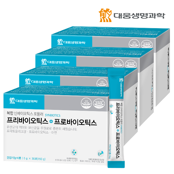 대웅생명과학 프리바이오틱스 프로바이오틱스 유산균 30포, 4개 - 상품 이미지