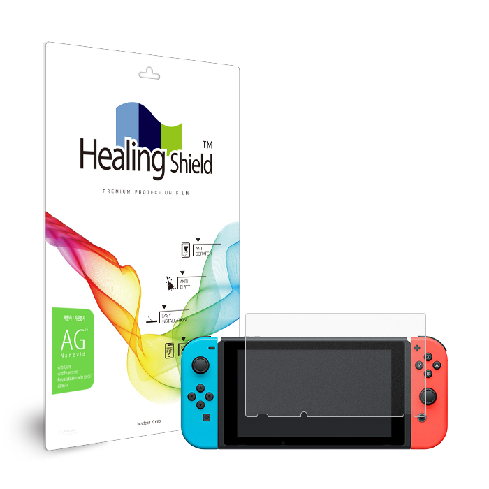 힐링쉴드 닌텐도 스위치 저반사 지문방지 액정보호필름 2매 - 상품 이미지