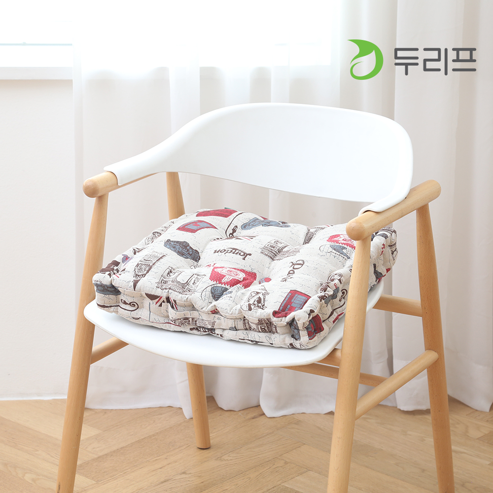 힐링스 두꺼운 쿠션 방석 의자 식탁 사각벤치