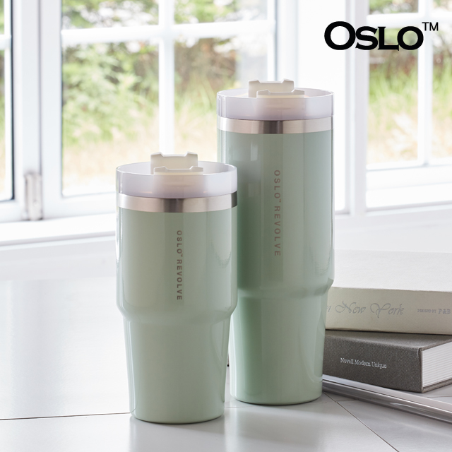 오슬로 리볼브 대용량 빨대뚜껑 보온보냉텀블러 600ml - 상세 이미지 4