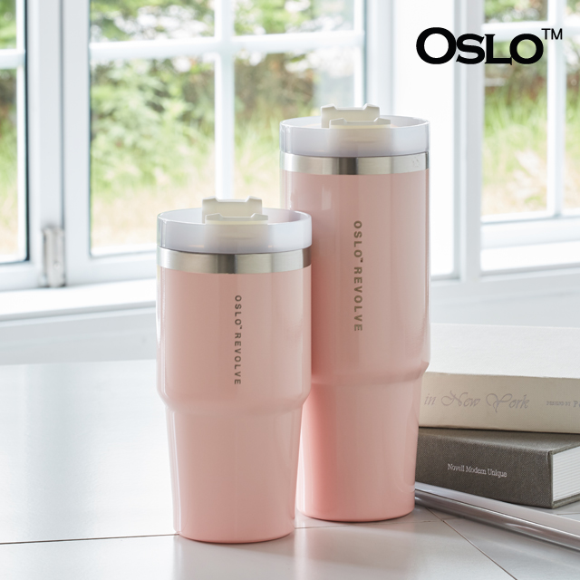 오슬로 리볼브 대용량 빨대뚜껑 보온보냉텀블러 600ml - 상세 이미지 2