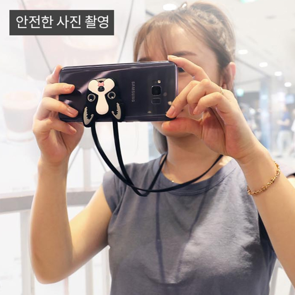 도난방지 핸드폰 목걸이 키즈폰 스트랩 줄 휴대폰 분실방지 끈 넥스트랩 실리콘 연핑크 - 상세 이미지 5