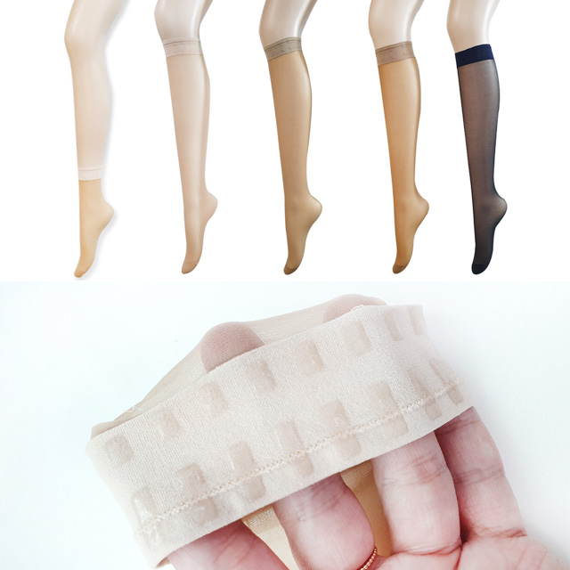 흘러내리지않는 고탄력 실리콘 판타롱 스타킹 반스타킹 - 상품 이미지