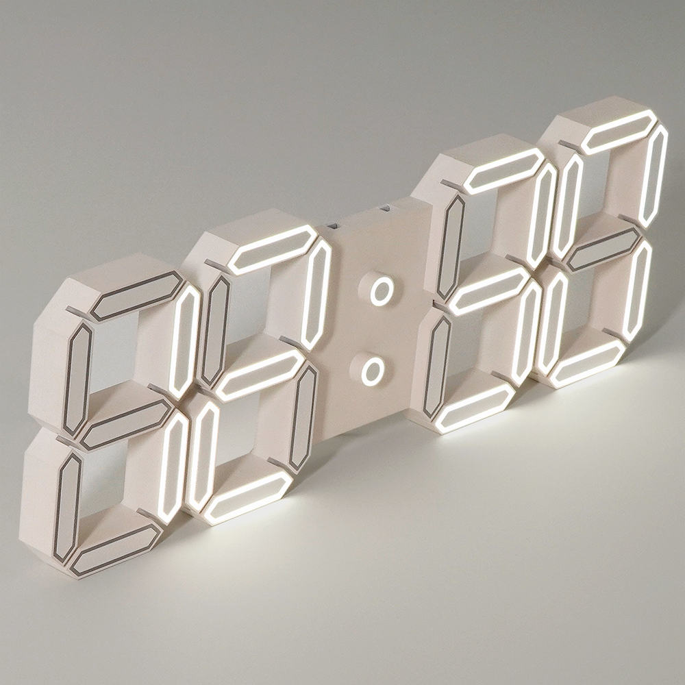 리프팀 루이블리 3D 벽걸이 LED 무소음 인테리어 디지털 전자 벽시계 대형 - 상품 이미지