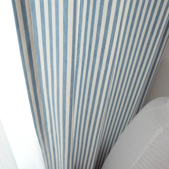 메르시 스트라이프 커튼 - 블루 /남자 여자 아이방 유아 작은방 가리개
