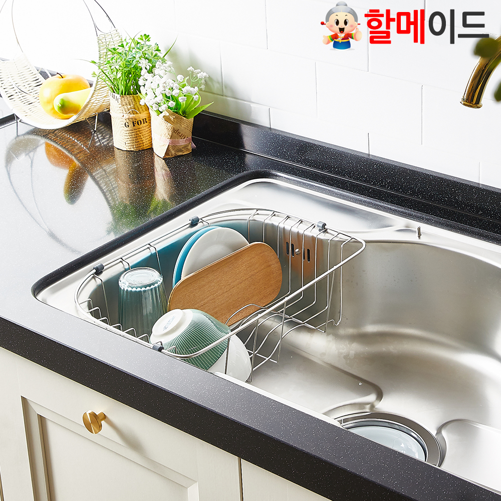 할메이드 설거지 스텐 식기건조대 반개수대 이미지 6