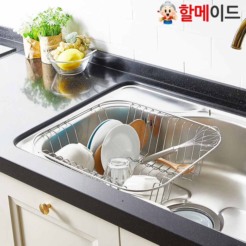할메이드 설거지 스텐 식기건조대 반개수대 - 상세 이미지 4