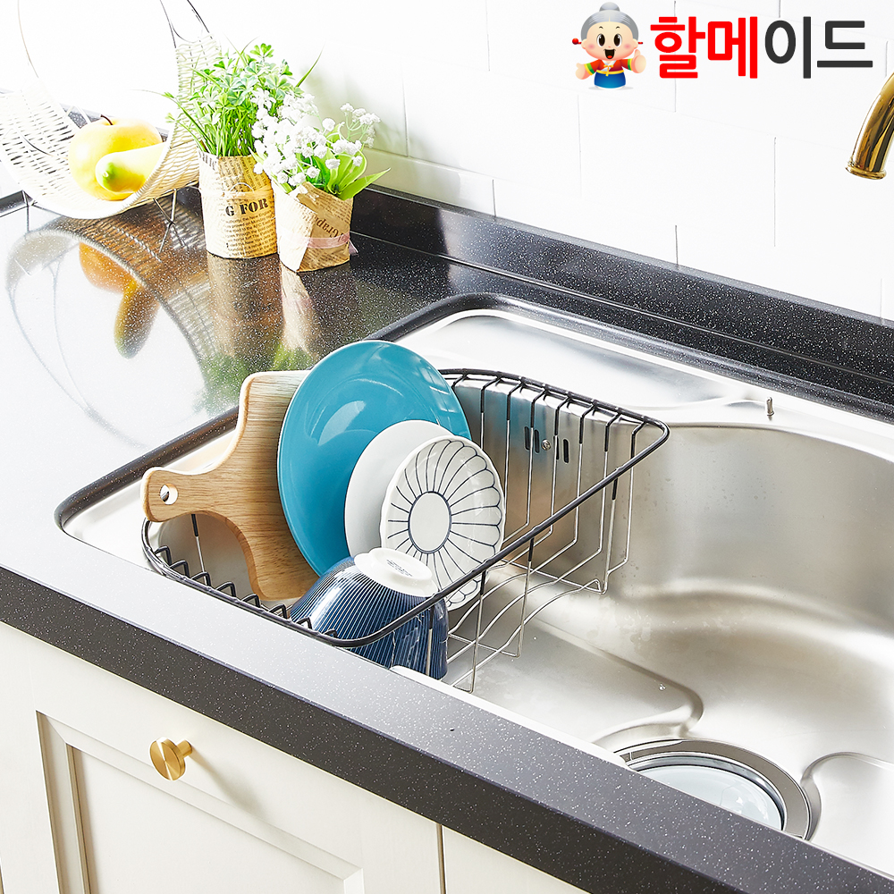 할메이드 설거지 스텐 식기건조대 반개수대 이미지 8