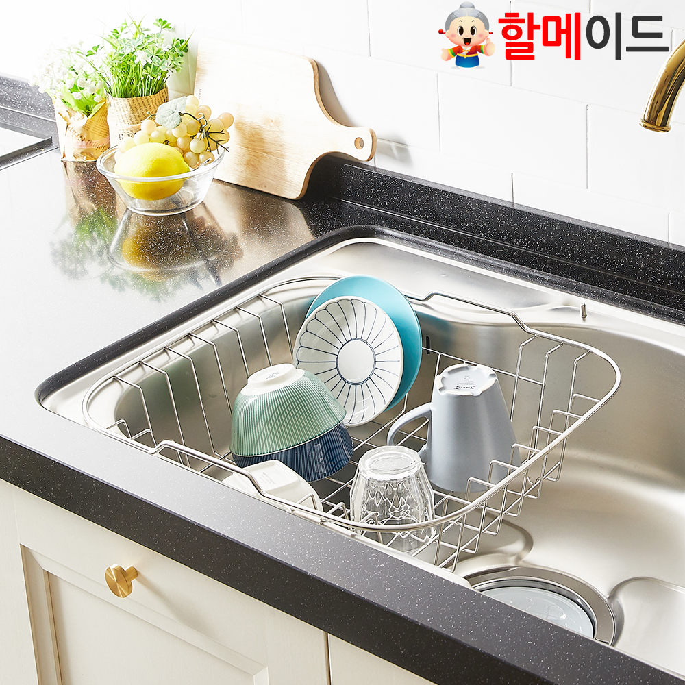 할메이드 설거지 스텐 식기건조대 반개수대 이미지 7