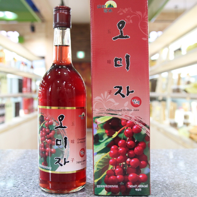 산야초목 오미자청 원액 740ml 엑기스 진액 - 상품 이미지