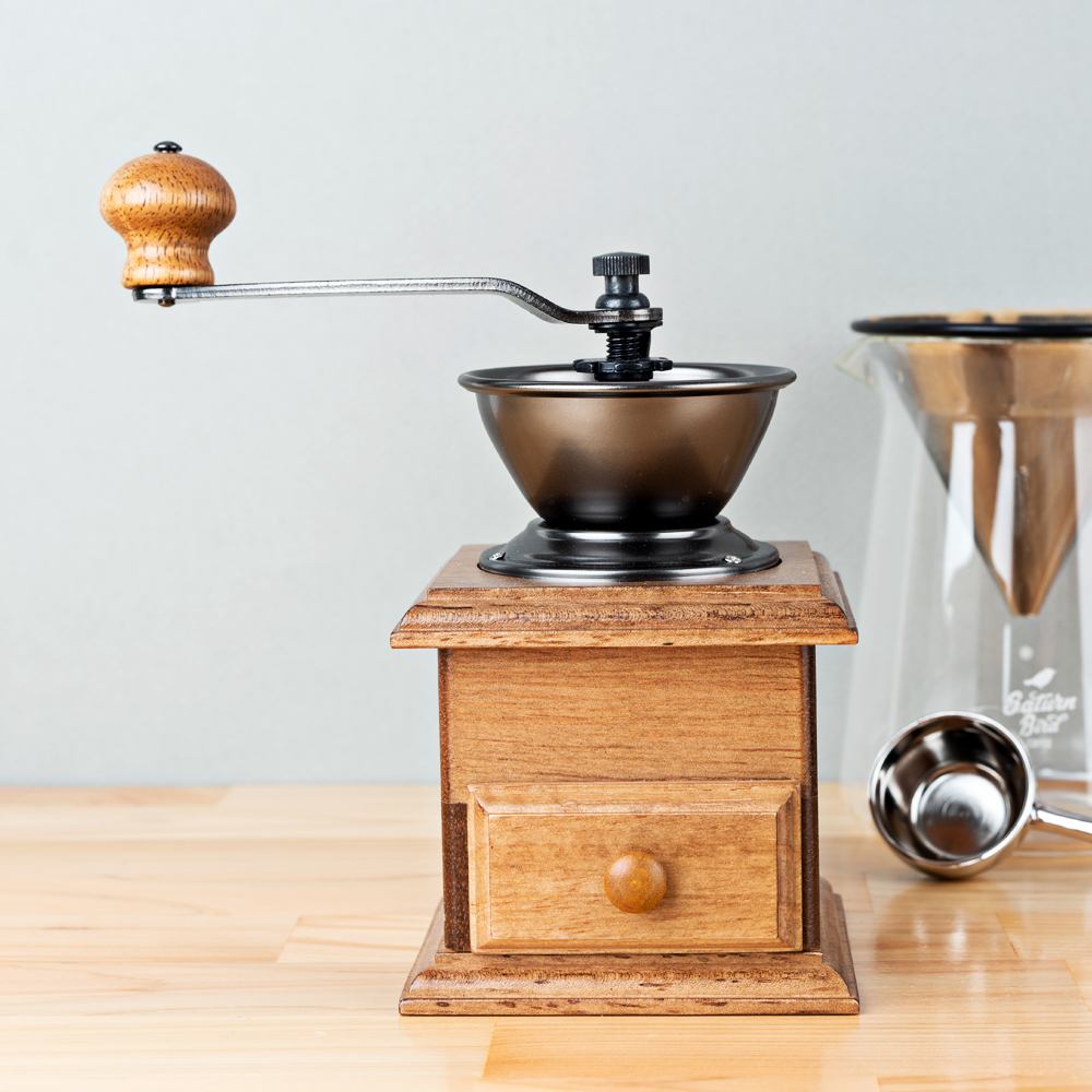 칼딘 커피 수동 그라인더 원목 서랍형 핸드밀 CM-A1