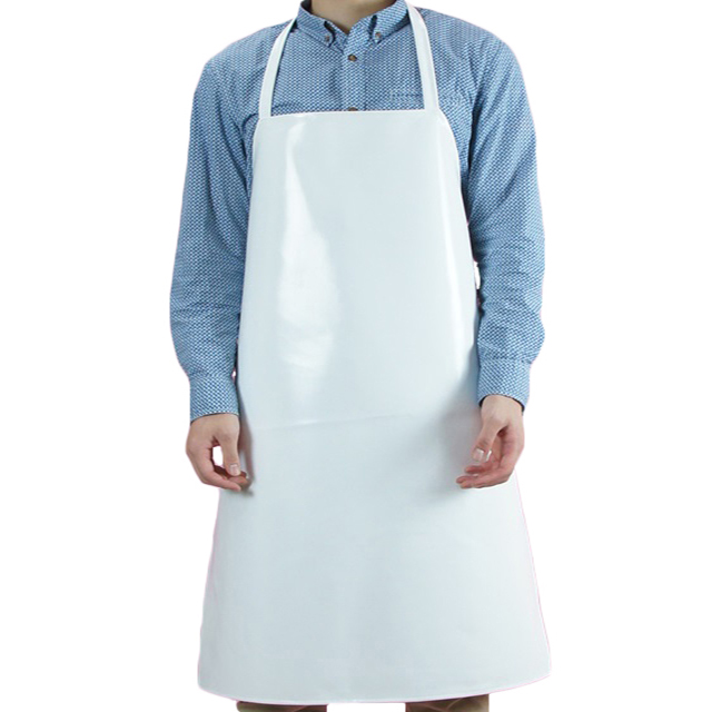 식당 주방 업소용 우레탄 양면 방수 앞치마 pu 목형 백색 중