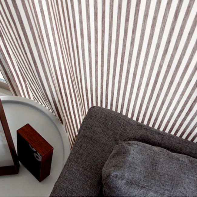 메르시 스트라이프 커튼 - 브라운 /남자 여자 아이방 유아 작은방 가리개