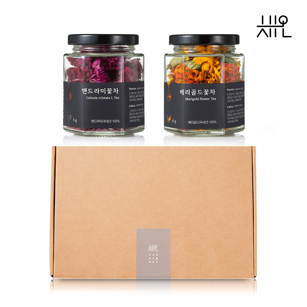채온 활기충전 꽃차선물세트 메리골드 맨드라미 TEA - 상품 이미지