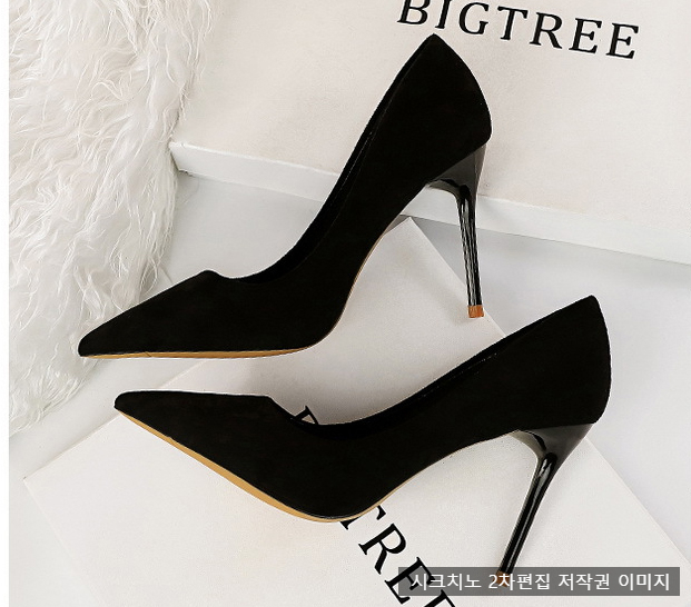 220-265mm 텔리온 9cm 스웨이드 스틸레토 하이힐 8color 빅사이즈 상세 이미지 19