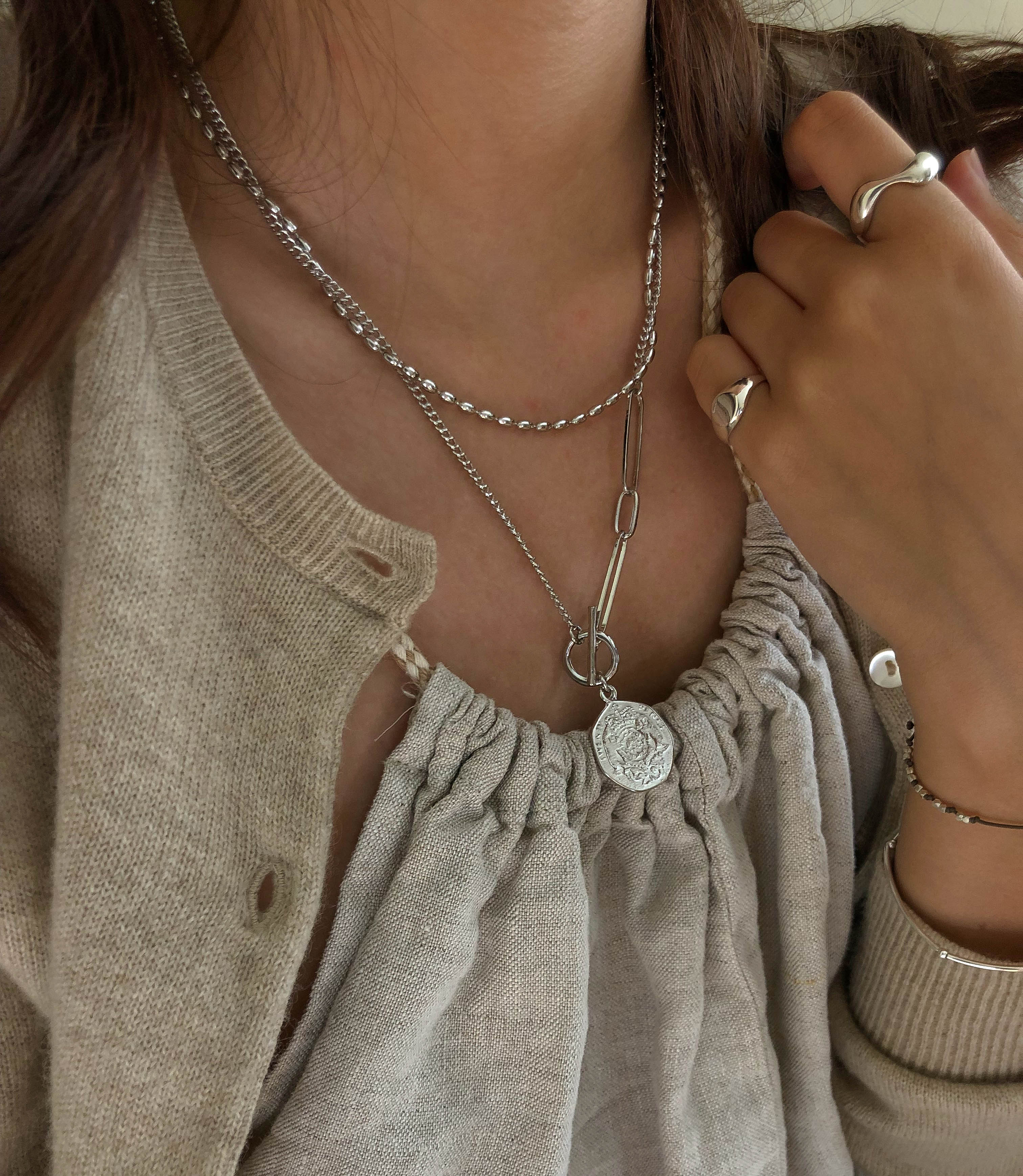 SET] 7각 빈티지 코인펜던트 레이어링 목걸이세트 :: 베네노 :: VENENO :: 패션 악세사리