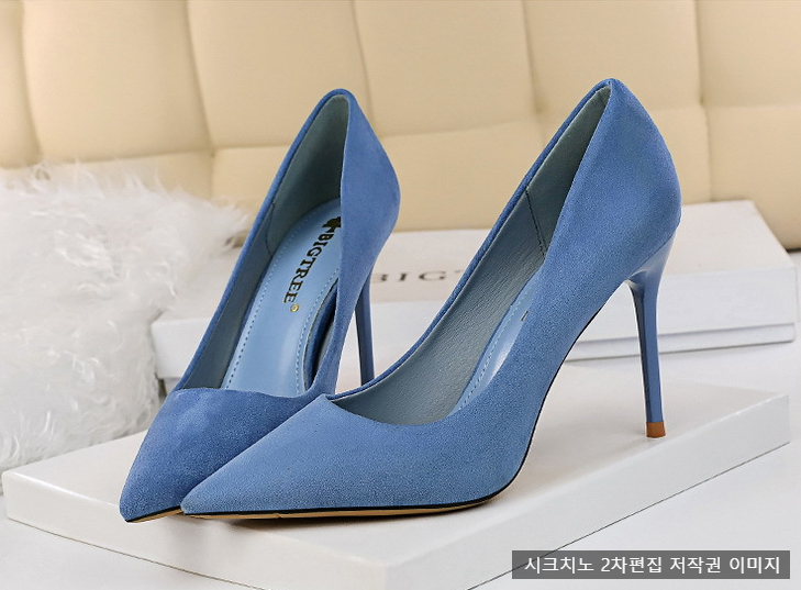 220-265mm 텔리온 9cm 스웨이드 스틸레토 하이힐 8color 빅사이즈 상세 이미지 9