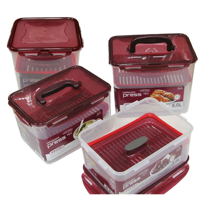 락앤락 발효숙성용기 누름 김치통 핸들 밀폐용기 누름독 2.6L