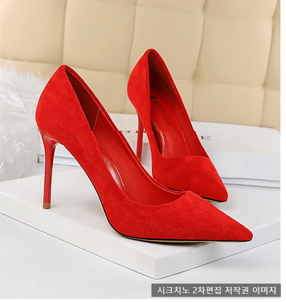 220-265mm 텔리온 9cm 스웨이드 스틸레토 하이힐 8color 빅사이즈 상세 이미지 2