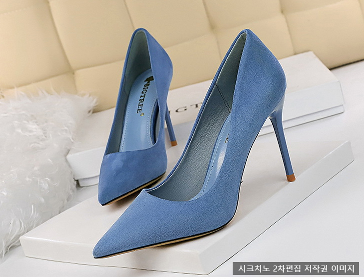 220-265mm 텔리온 9cm 스웨이드 스틸레토 하이힐 8color 빅사이즈 상세 이미지 8