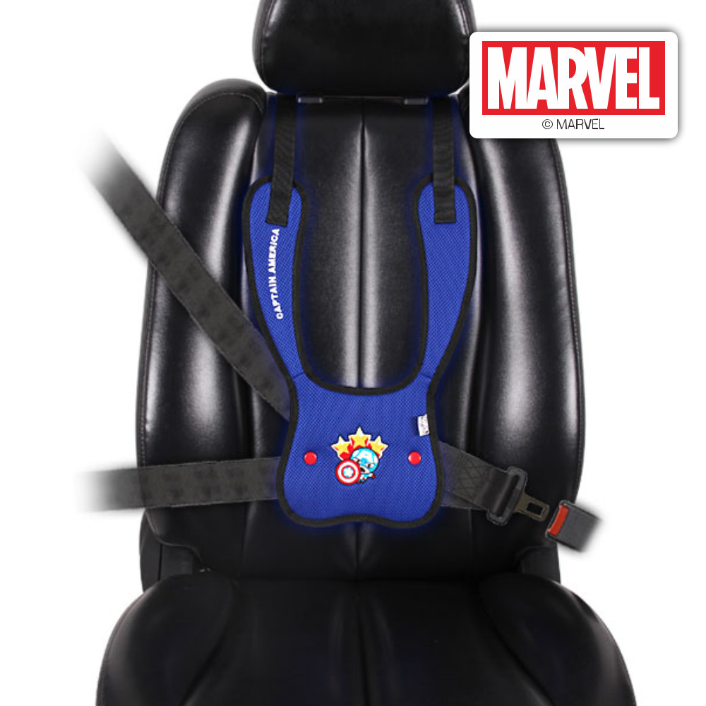 마블 히어로 어린이 어깨끈 안전벨트가드 안전벨트 가이드 위치조절 패드
