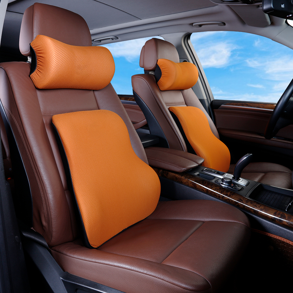 7도 차량용 메모리폼 목쿠션 허리쿠션 인조이시리즈