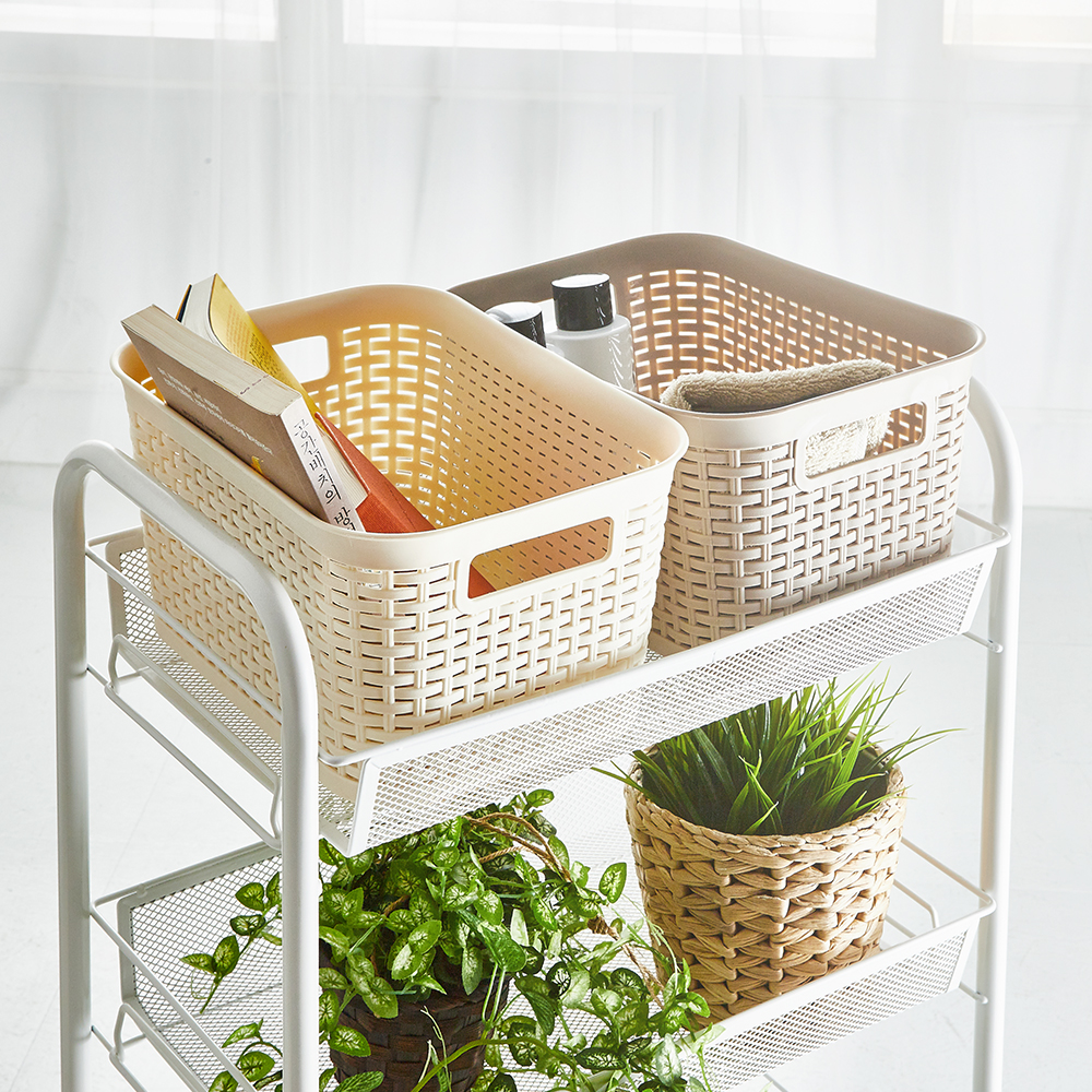 할메이드 라탄 팬트리 수납 바구니 바스켓 정리 수납함 소
