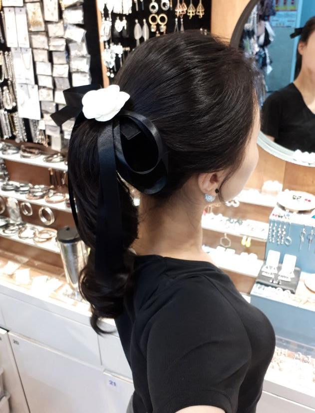 헤어핀 유광 블랙 정면