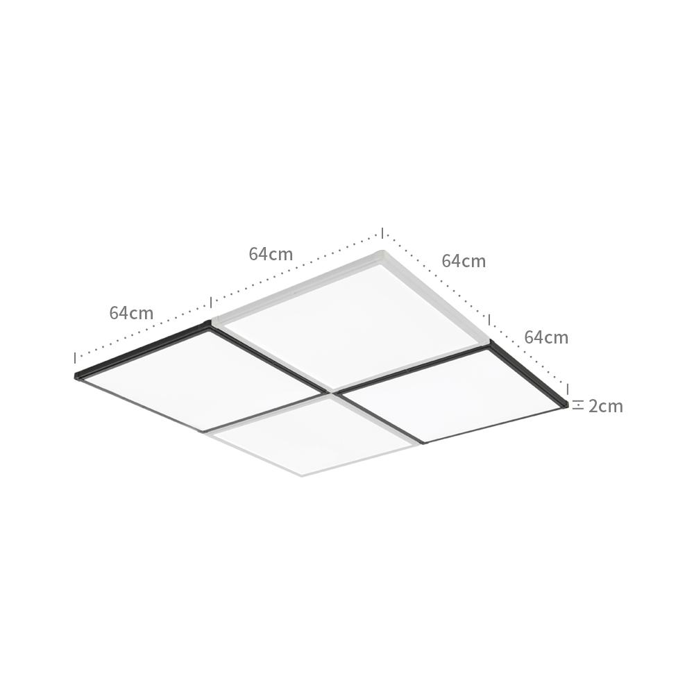 울트라 LED거실등 엣지등 평판 200W (640x640)x4 LED조명 화이트 주광색(하얀빛) x 4,640mm x 4 - 상세 이미지 5