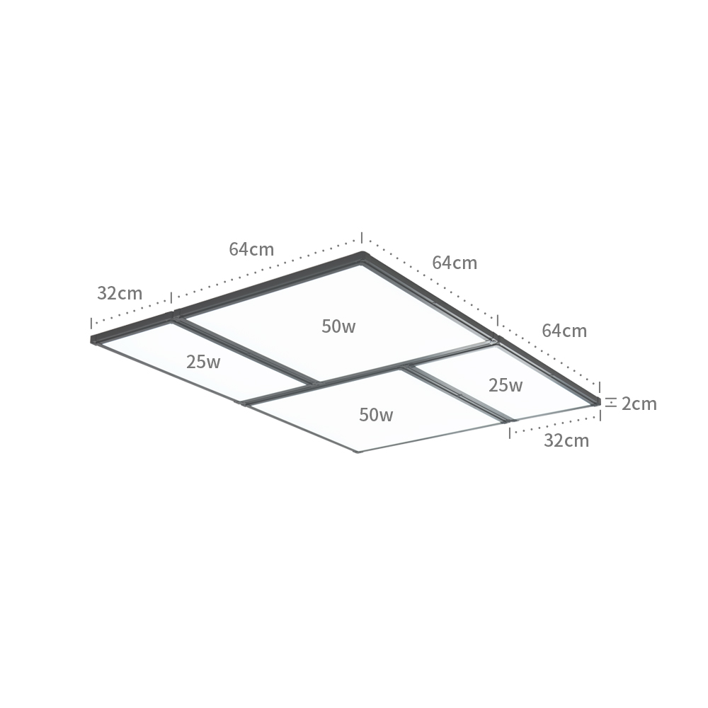 울트라 LED 거실등 엣지평판 150W (640x640)x2+(640x320)x2 이미지 6