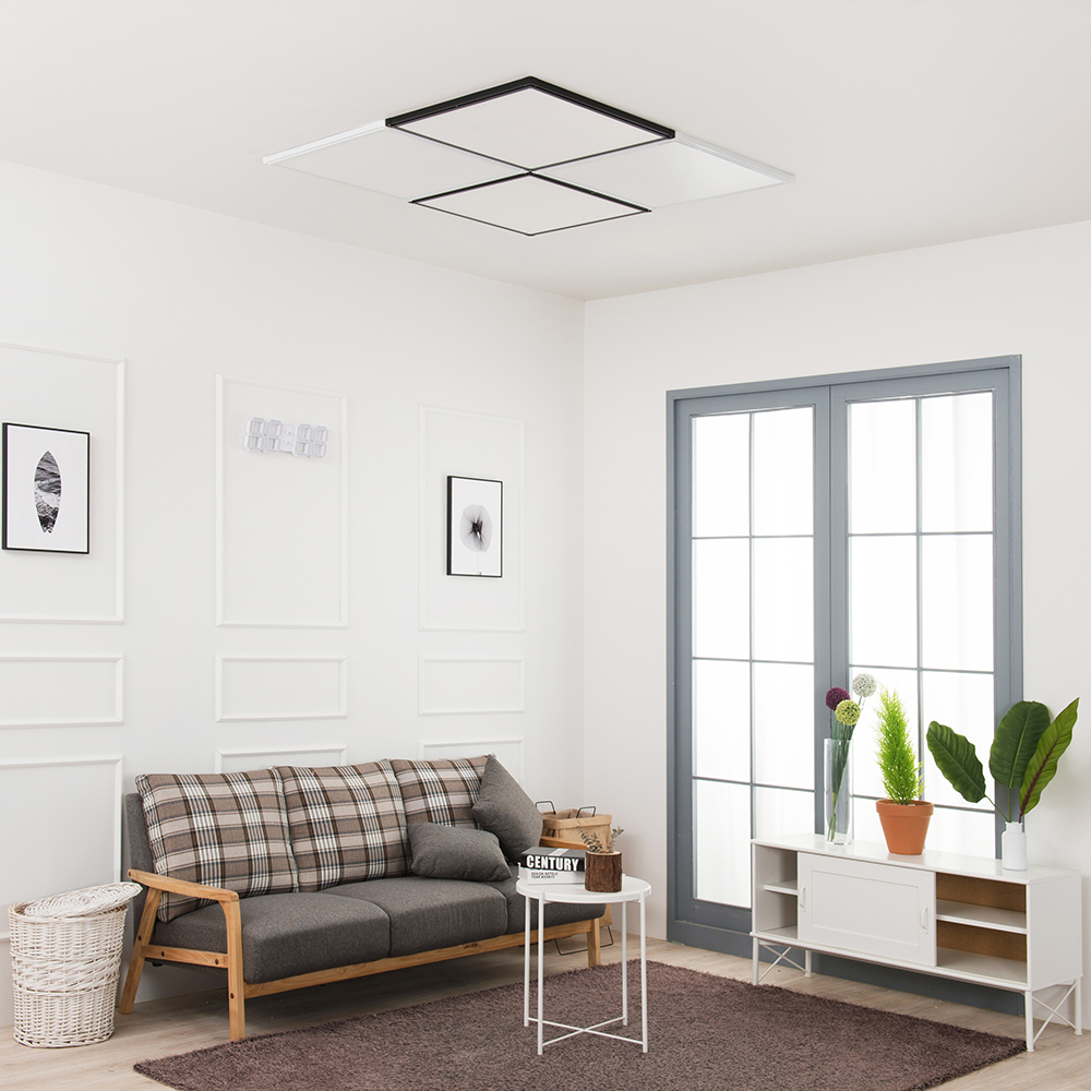 울트라 LED거실등 엣지등 평판 200W (640x640)x4 LED조명 화이트 주광색(하얀빛) x 4,640mm x 4 - 상세 이미지 2