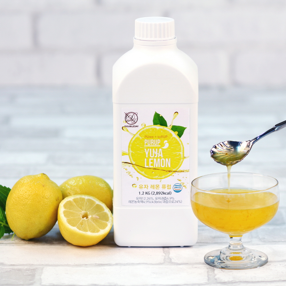 더블데이 / 유자 레몬 퓨럽 1.2KG / 농축액 퓨레 에이드 원액 하이볼 슬러쉬 베이스