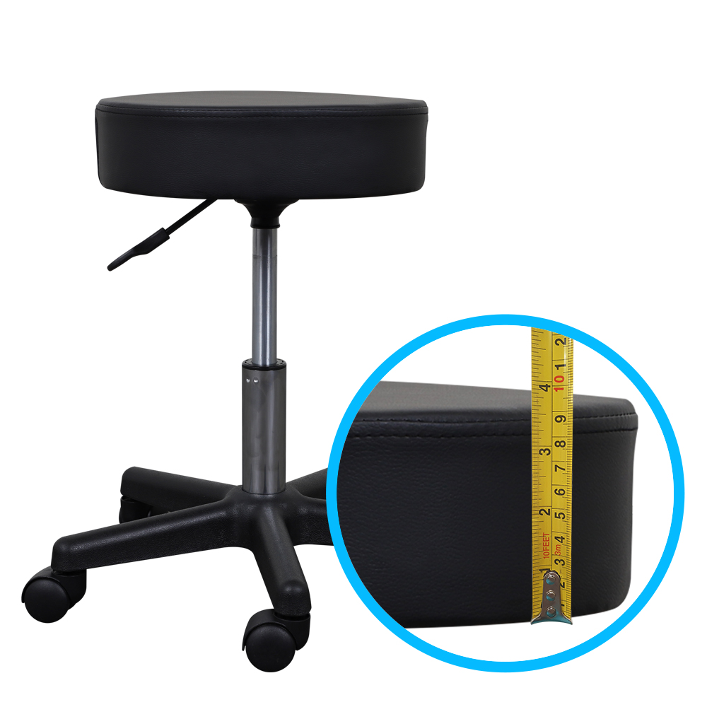 블랙 원형의자 미용 보조 피부 관리실 미니 작업 진료 진찰 다용도스톨