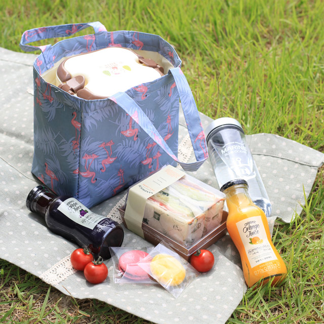 보온보냉가방 직장인 도시락 이유식백 런치백 스트라이프보냉가방